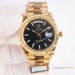 Swissclone Rolex Day-Date 40 1:1 QF Factory V5 Black Plaid Gold Presidential Watch